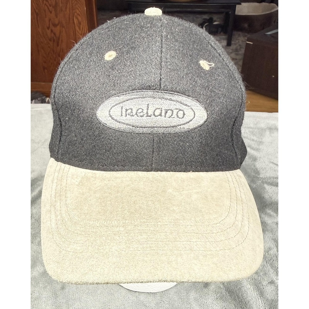 Beechfield Ireland Hat Cap Strap Back‎ Mens One Size Black Wool Suede Bill